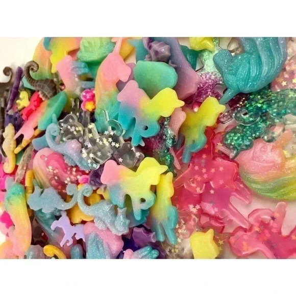 115 Pc Seahorse Unicorn Craft Mixed Lot Resin Flatbacks Wholesale Kawaii USJ21 - Picture 8 of 8